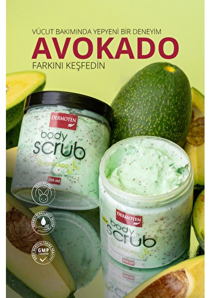 Avokadolu Vücut Peelingi 250 ml Tüm Cilt Tipleri için Peeling Etkisi modelleri