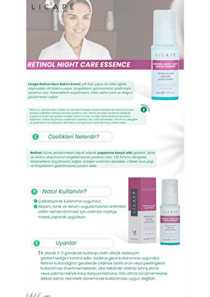 Retinol Gece Bakım Kremi 50 ml Tüm Cilt Tipleri için Kırışıklık Karşıtı Etki indirimleri