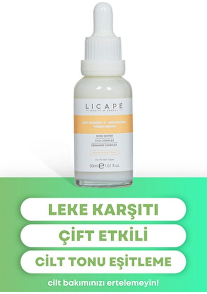 Resorcinol Leke Karşıtı Toner Serum 30 ml Tüm Cilt Tipleri için Aydınlatıcı Etki indirimleri