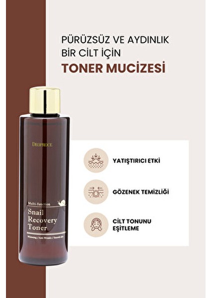 Onarıcı Salyangoz Tonik 210 ml Kuru Ciltler için Kırışıklık Karşıtı Etki