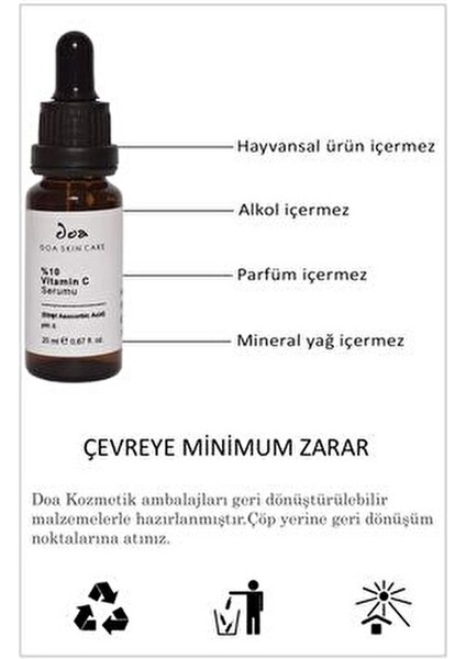 %10 C Vitamini Serum 20 ml Tüm Cilt Tipleri için Güçlü Antioksidan Etki modelleri