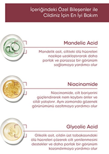 Mandelik Asit Tonik 200 ml Tüm Cilt Tiplerine Uygun Gözenek Karşıtı Yenileyici Etki