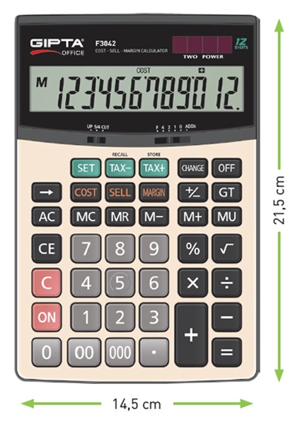 Hesap Makinesi Masa Üstü 12 Hane F3042