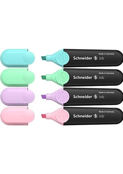 Fosforlu Kalem Job Pastel 4 Lü Kart. Kutu 115098