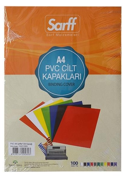 Cilt Kapağı Plastik Opak A4 160 Mıc Şeffaf 15201003