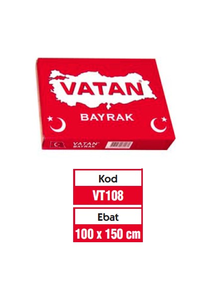 Türk Bayrağı Polyester 100X150 VT108