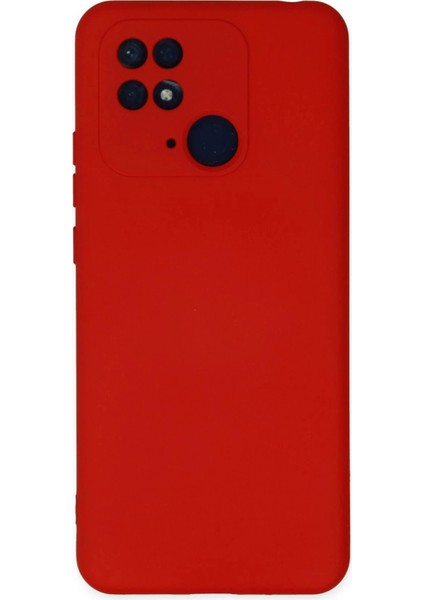 Xiaomi Redmi 10C Kılıf Nano Içi Kadife Silikon - KIRMIZI-(5796)