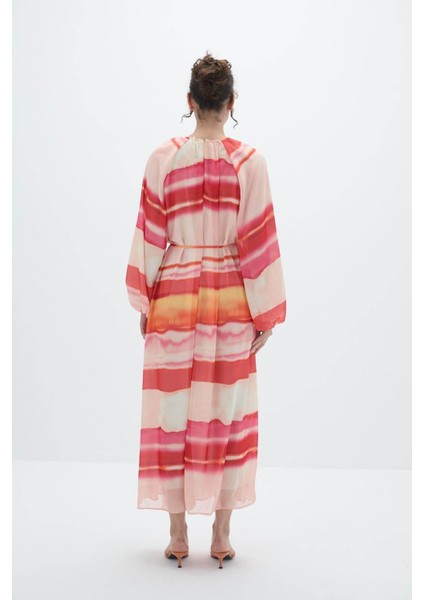 Şifon Tül Elbise Turuncu fırsatları