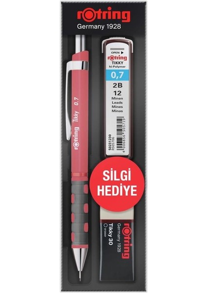 Okul Seti Tıkky Min Silgi 3 Lü 0.7 mm Gül Kuru RO-KK07-07-GUL