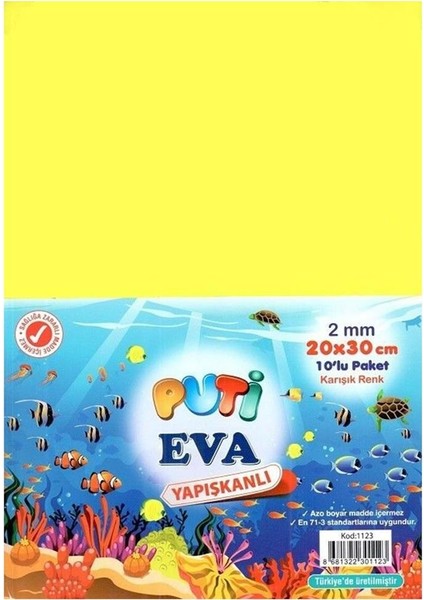 Eva Yapışkanlı Karışık Renk A4 1123