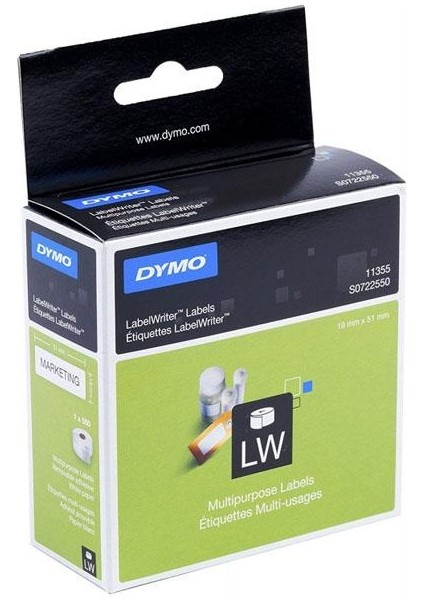 Label Writer Çok Amaçlı Etiket 500 Lü 19X51 mm 11355 S0722550