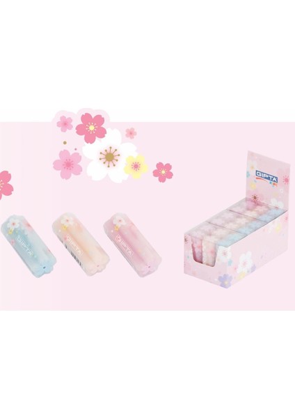 Silgi Transparent Çiçekli Şekilli 18 Li K234300