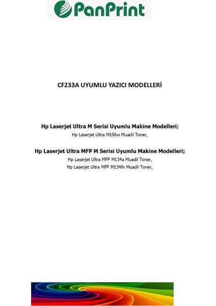 Hp 33A-CF233A Muadil Toner fiyatları