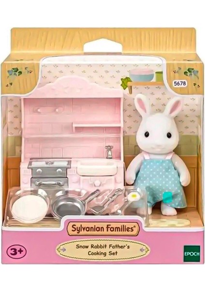 Oyuncak Sylvanian Families Kar Tavşanı Babanın Yemek Pişirme Seti ESE5678