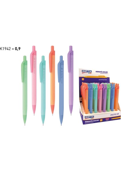 Versatil Kalem Pastel 0.9 mm 6 Renk 48 Li Stand K1942