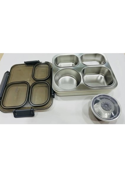 Büyük Ebat 1200 ml (Sızdırmaz,karışmaz 4 Bölmeli) Lunch Box Yeni Nesil Sefer Tası -FF7080 fiyatları
