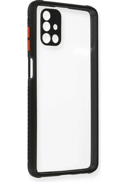 Samsung Galaxy M51 Kılıf Miami Şeffaf Silikon - SIYAH-(5796)