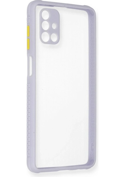 Samsung Galaxy M51 Kılıf Miami Şeffaf Silikon - LILA-(5796)