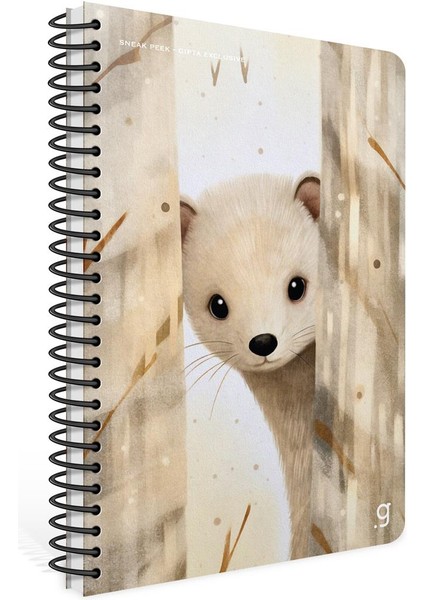 Sneak Peek Spiralli Karton Kapak Defter A4 80 Yp Kare.