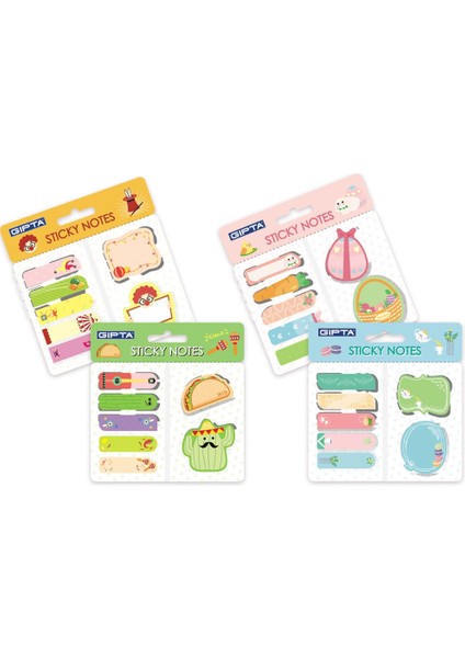 Yapışkan Not-Desenli Set 48 Li Stand K0120