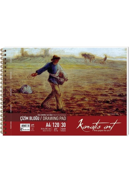 Karatis Çizim Blok Spiralli Art 120 gr A4 30 Yp 482009-99