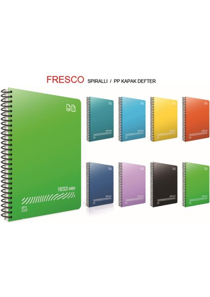 Fresco Spiralli Plastik Kapak Defter A4 96 Yp Çizgili 4935