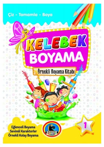 Boyama Kitabı Kelebek Örnekli Renkli 32 Syf Karatay Yayınevi