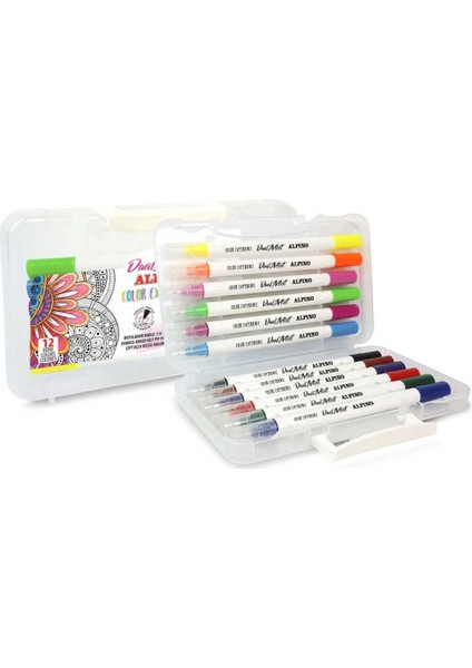 Keçeli Boya Kalemi Çift Yönlü Fırça Uçlu 12 Li AR800186