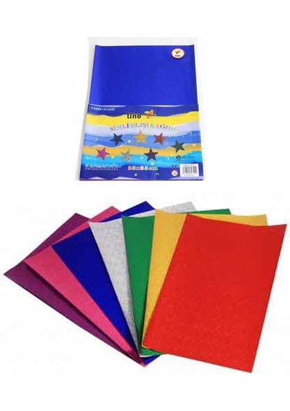 Elişi Kağıdı Simli 10 Lu 23X33 cm 7 Renk 3814-P