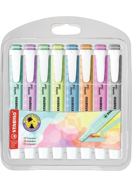 Fosforlu Kalem Swing Cool Pastel 8 Li 275/8-08-2