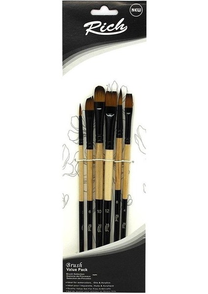 Yeni Seri Fırça Karma 6 Lı Set 2