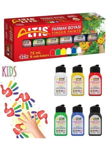 Parmak Boyası 6 Renk 75 mm