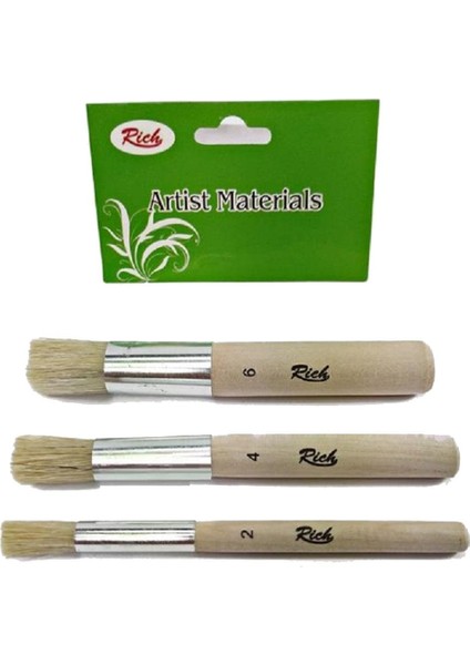Fırça Stencıl 3 Lü Set 2-4-6