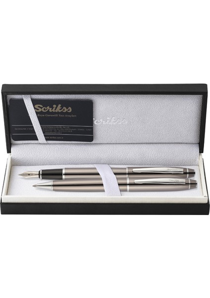 Takım Kalem Dolma+Tükenmez Titanyum 35