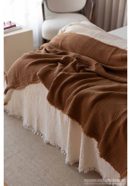 Müslin Yatak Runneri 100*200CM Dekoratif Yatak Örtü Şalı