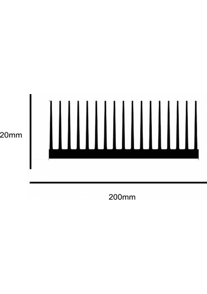 Alüminyum Soğutucu Blok 20X200MM Isı Emici 1 Metre LED Aydınlatma Devre Soğutma Profil Kanal Eloksallı 9197 fiyatları