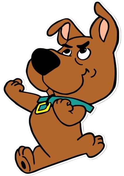 Scooby-Doo Motorsiklet,cam, Laptop, Kask, Araba Sticker 15X10 cm