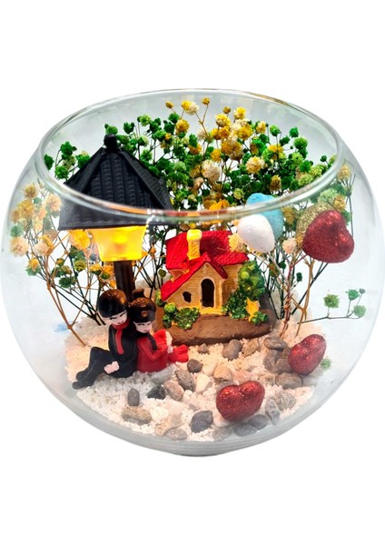 Teraryum Akvaryum Cam Fanus Aşkımın Bahçesi Arkadaşa Sevgiliye Hediye fiyatları