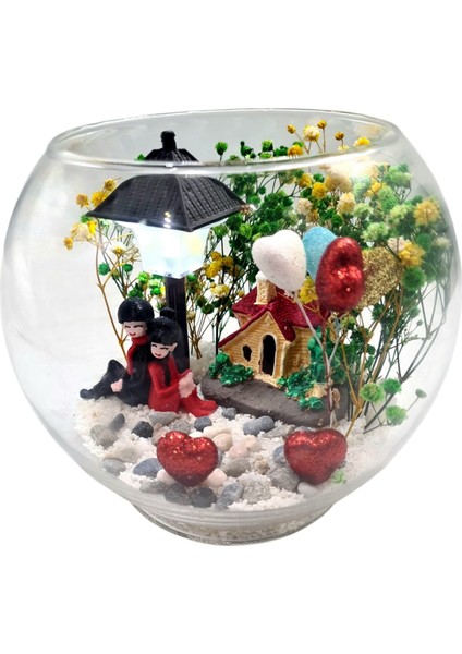 Teraryum Akvaryum Cam Fanus Aşkımın Bahçesi Arkadaşa Sevgiliye Hediye fırsatları