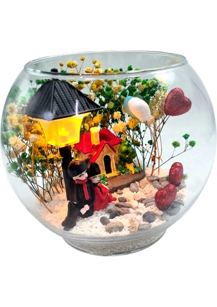 Teraryum Akvaryum Cam Fanus Aşkımın Bahçesi Arkadaşa Sevgiliye Hediye indirimleri