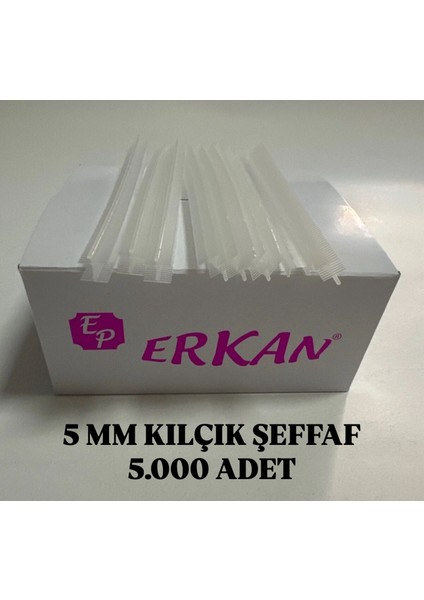 5 mm Türban Gelinlik Kılçığı Şeffaf (5.000 Adet)