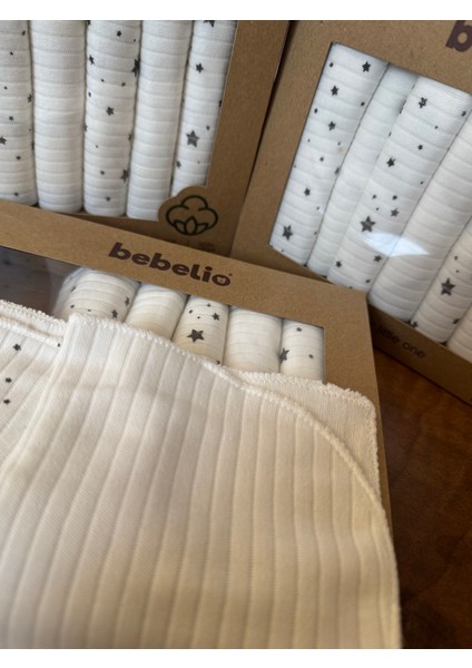 7’li Siyah Yıldız Desenli Bebek Ağız Mendili Seti modelleri