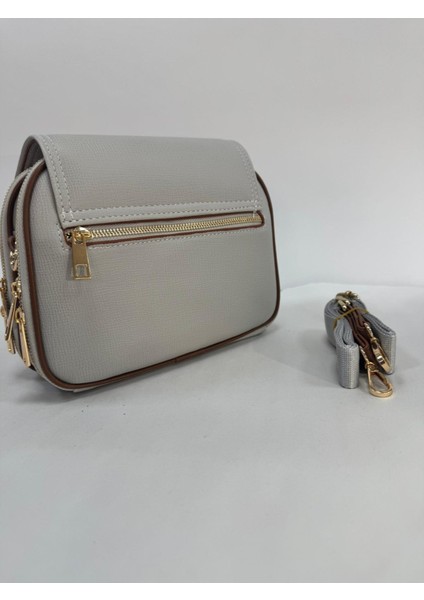 A gri ,kadın ,Toka Detaylı ,Bayan Çapraz Çantası modelleri