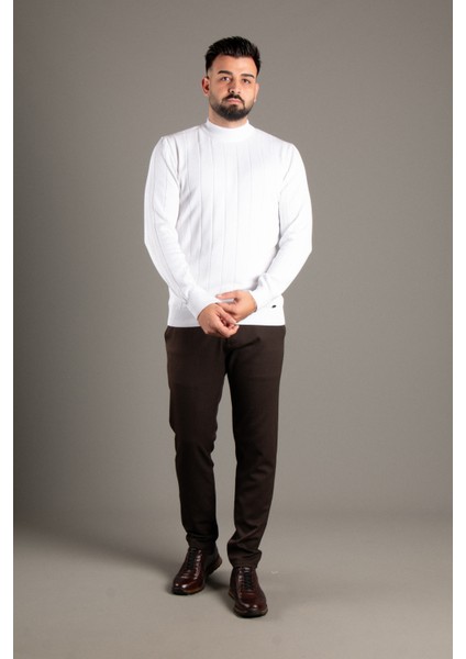 Erkek Beyaz Desenli Balıkçı Triko fiyatları