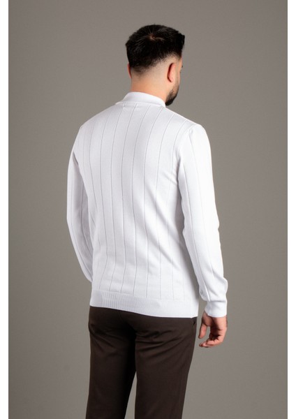 Erkek Beyaz Desenli Balıkçı Triko fırsatları