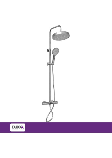 Icon Termostatik Bataryalı Rain Duş Seti Krom DTB.112