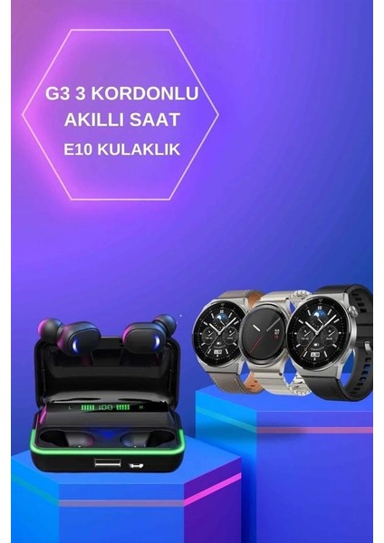 Yeni Nesil Akıllı Saat ve Bluetooth Kulaklık Titreşim Bildirimleri Uyku Takibi