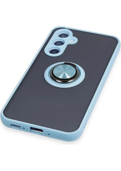 Samsung Galaxy A54 5g Kılıf Montreal Yüzüklü Silikon Kapak - Buz MAVI-(5796) modelleri