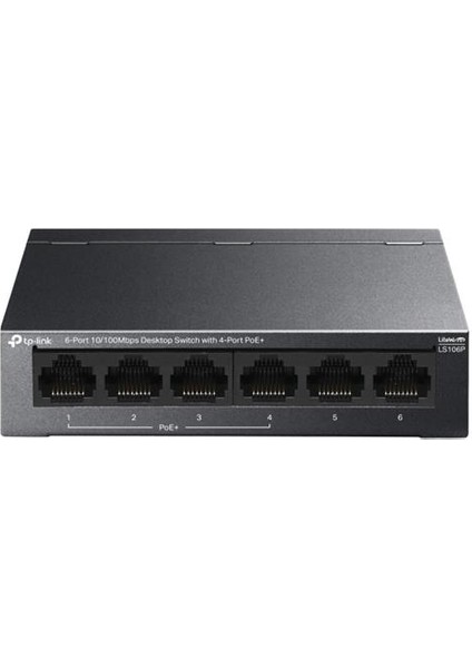 Tp-Lınk LS106P 6 Port 10/100MBPS 4-Port Poe+ 65W Masaüstü Swıtch