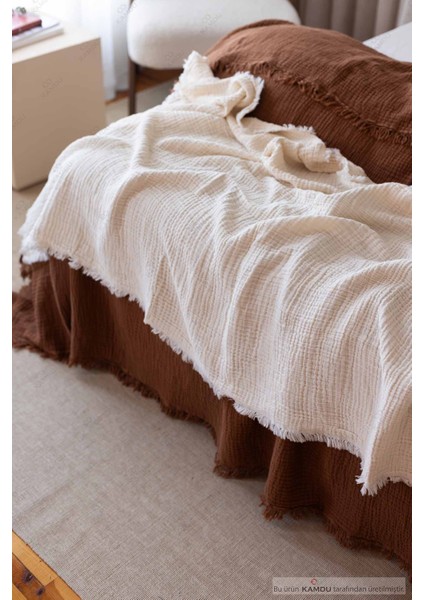 Müslin Yatak Runneri 100*200CM Dekoratif Yatak Örtü Şalı